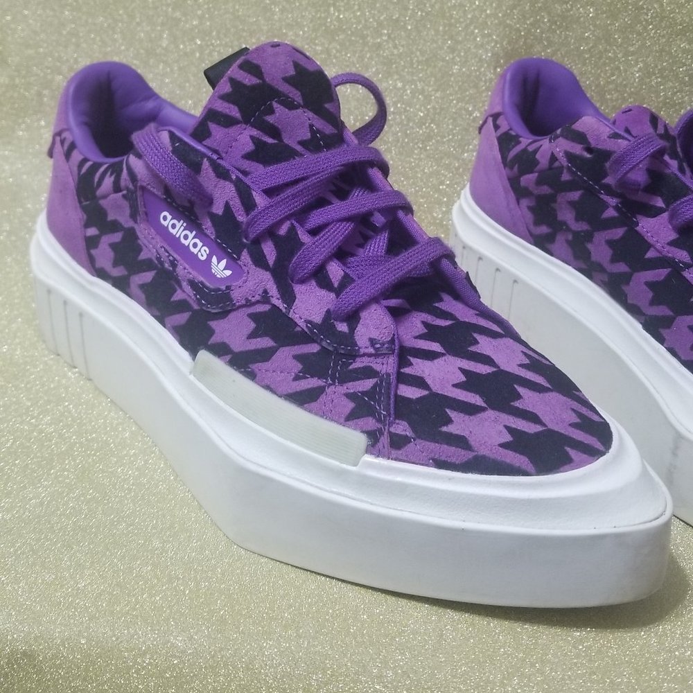adidas Purple and Black Platform Sneakers